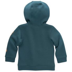 Infant Toddler Girls Long Sleeve Half Zip Sweatshirt - Shaded Spruce