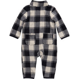 Infant Long Sleeve Printed Zip Front Coverall - Malt