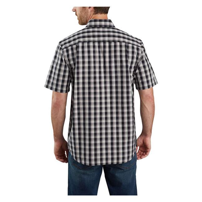 Relaxed Fit Lightweight Short Sleeve Plaid Shirt (Black) - Purpose-Built / Home of the Trades