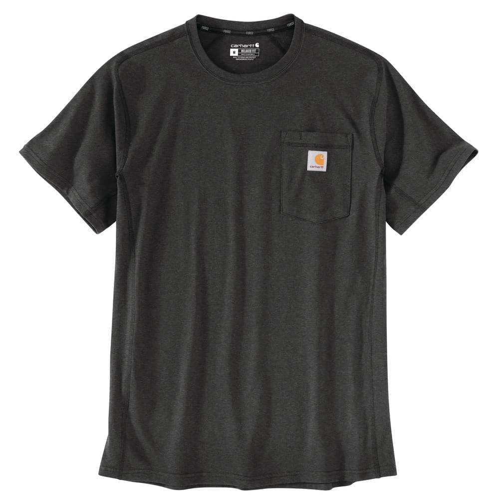 Carhartt force® relaxed fit midweight short-sleeve pocket t-shirt - Carbon Heather - Purpose-Built / Home of the Trades