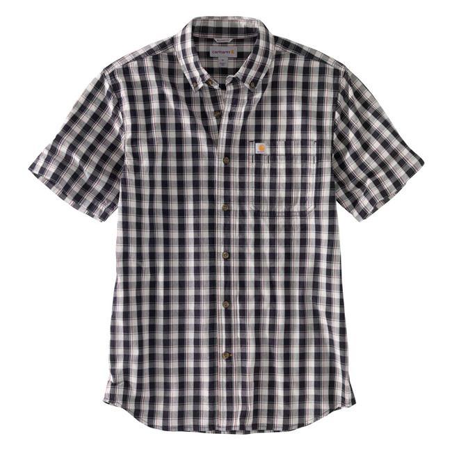 Relaxed Fit Lightweight Short Sleeve Plaid Shirt (Black) - Purpose-Built / Home of the Trades