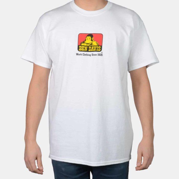 Ben Davis Logo T-Shirt: White - Purpose-Built / Home of the Trades