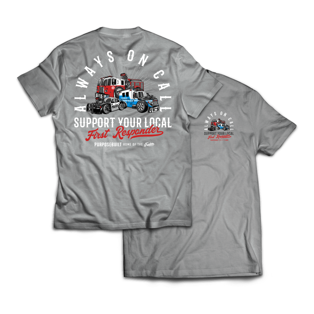 Support your Local First Responder Tee, Gray