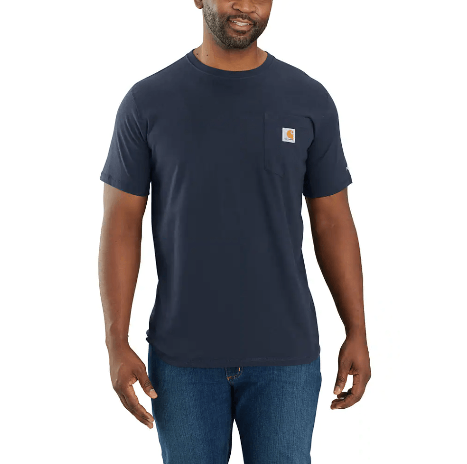 Carhartt force® relaxed fit midweight short-sleeve pocket t-shirt - Navy - Purpose-Built / Home of the Trades