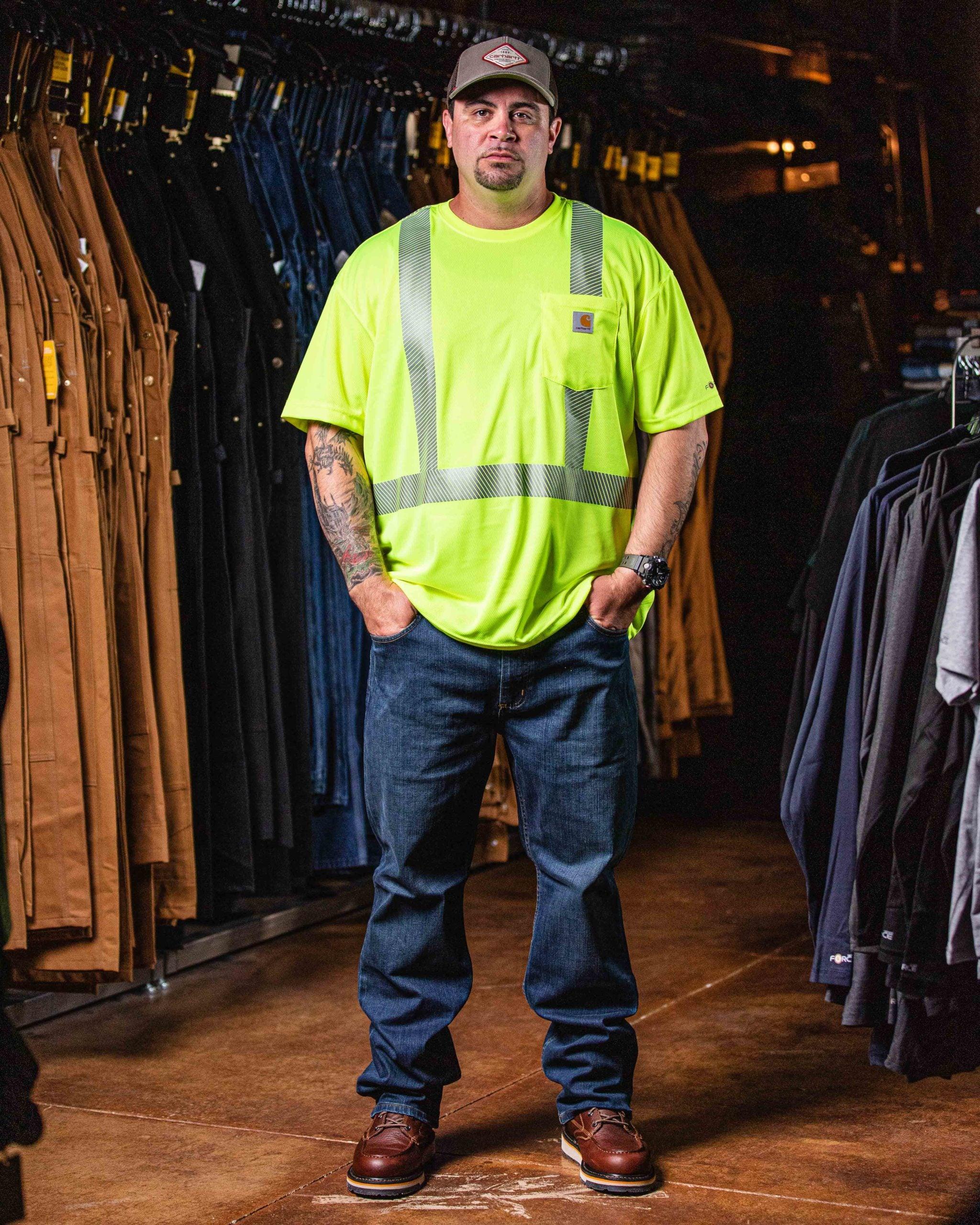 Class 3 High Visibility Force Short Sleeve T-Shirt - Brite Lime - Purpose-Built / Home of the Trades