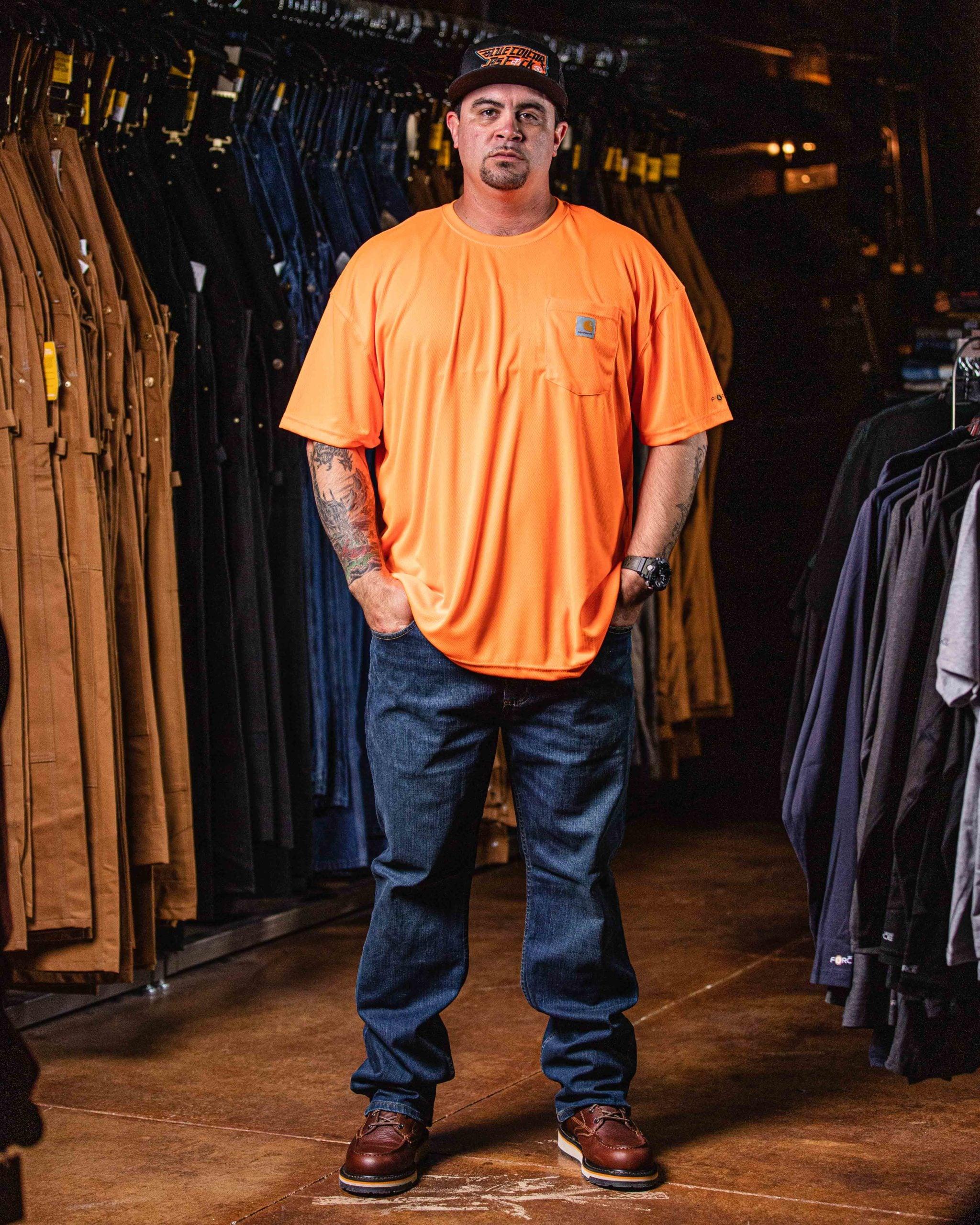 Force Color Enhanced Short Sleeve T-Shirt (Brite Orange) - Purpose-Built / Home of the Trades