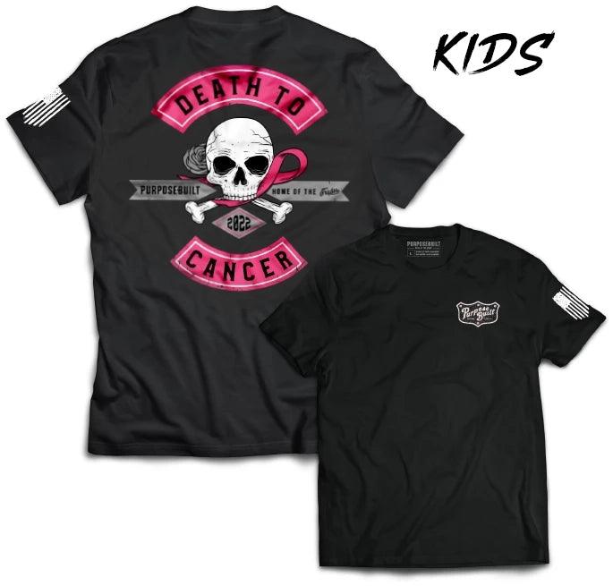 KIDS DEATH TO CANCER TEE - BLK - Purpose-Built / Home of the Trades