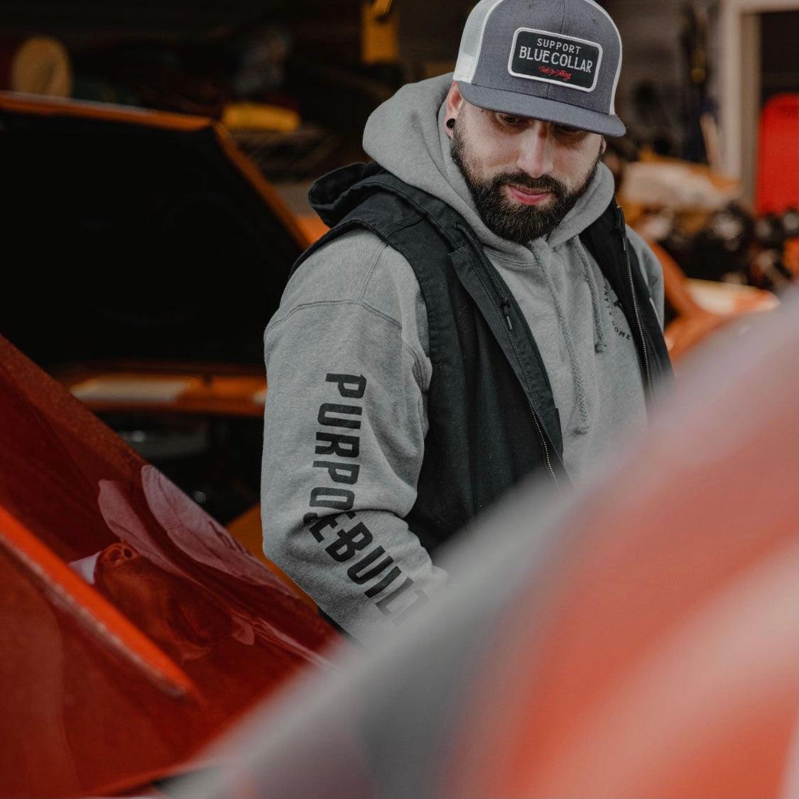 PurposeBuilt Logo Hoodie Grey