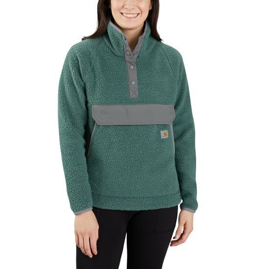 104922 - Women'S Fleece Quarter Snap Front Jacket - Slate Green