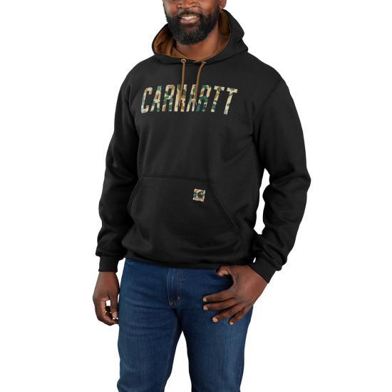 105486 - Loose Fit Midweight Camo Logo Graphic Sweatshirt - Black