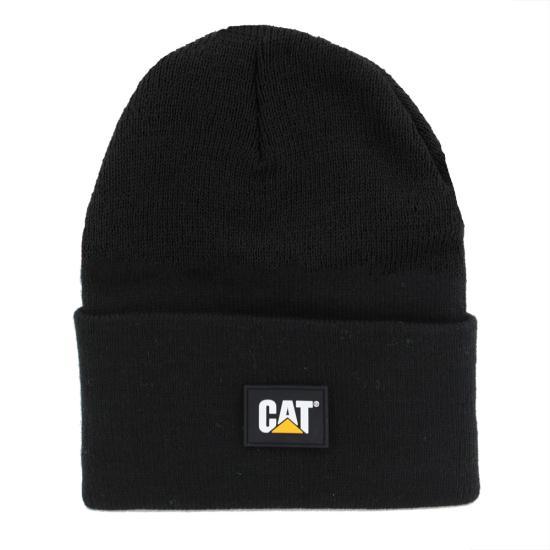 1090026 - Cat Label Cuff Beanie - Black