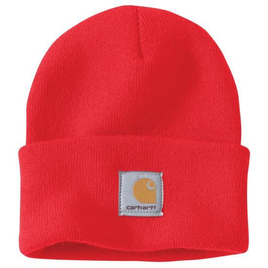 A18 Knit Cuffed Beanie - Fire Red