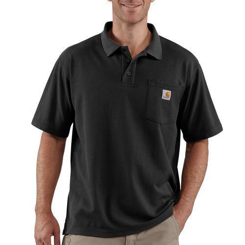 Loose fit midweight short-sleeve pocket polo - Black - Purpose-Built / Home of the Trades