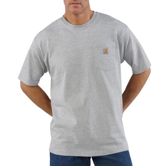 K87 - Loose fit heavyweight short-sleeve pocket t-shirt - Heather Grey - Purpose-Built / Home of the Trades