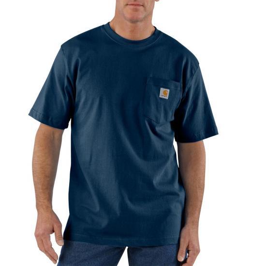 K87 - Loose fit heavyweight short-sleeve pocket t-shirt - Navy