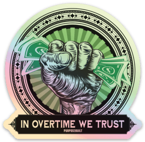 In O.T. We Trust Sticker, Holographic, 3.5"