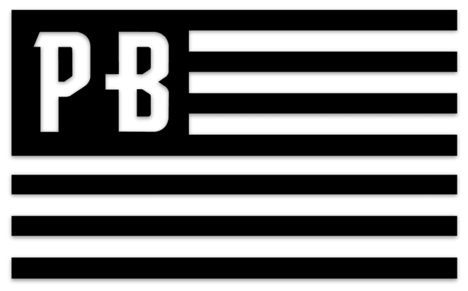 PB TRADE CO. BLACK USA FLAG (6" WIDE)