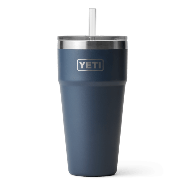 Rambler® 26 oz Stackable Cup w/Straw Lid - Navy - Purpose-Built / Home of the Trades